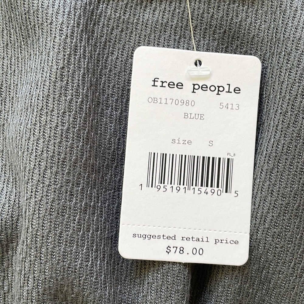 Free People Blue Grey Snowy Thermal, S - Picture 9 of 10